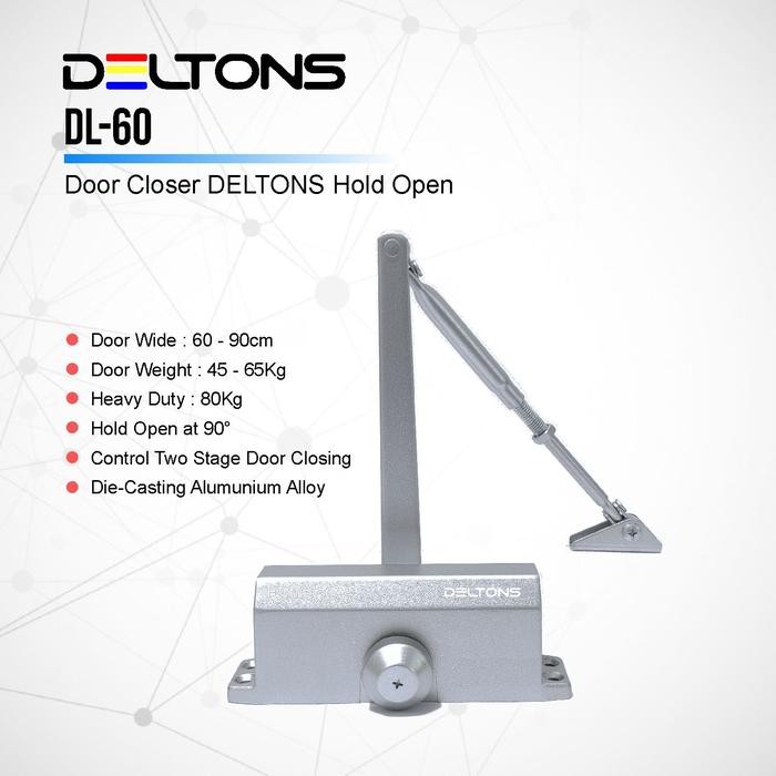 

Door Closer Hold Open Deltons DL-60 Penutup Pintu Heavy Duty