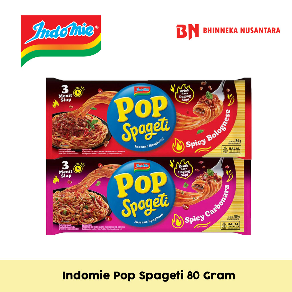 

Indomie Pop Spageti 80 Gram - All Variant