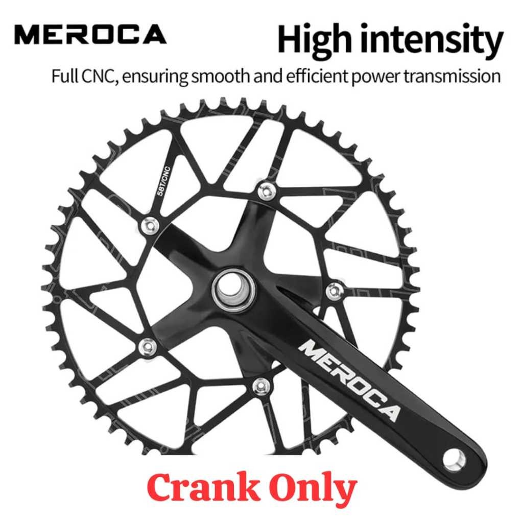 Meroca Crank Alloy 130 BCD Sepeda Lipat Crankset Seli 130 Dengan BB HT2 Hollowtech 2 Bottom Bracket 