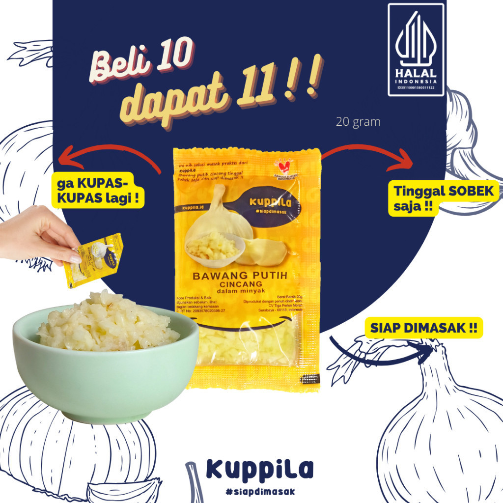 

Kuppila Bawang Putih Cincang Sachet