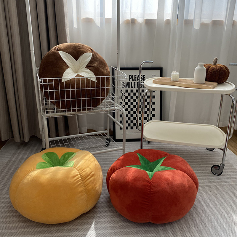 

Bay Window Tatami Floor Thickened Butt Cushion Round Tomato Tomato Pillow Vegetable Mushroom Persimmon Futon Cushion