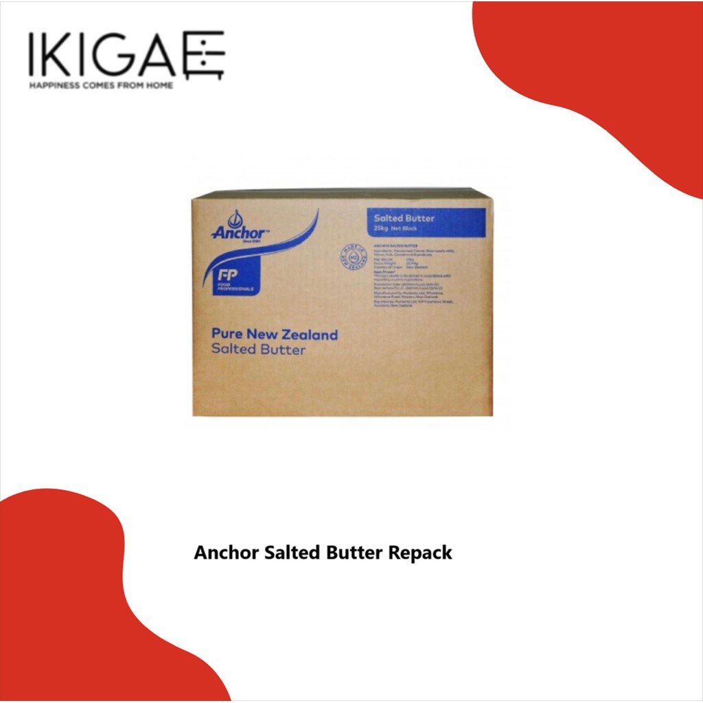 

ANCHOR SALTED BUTTER KEMASAN 250 GR REPACKED