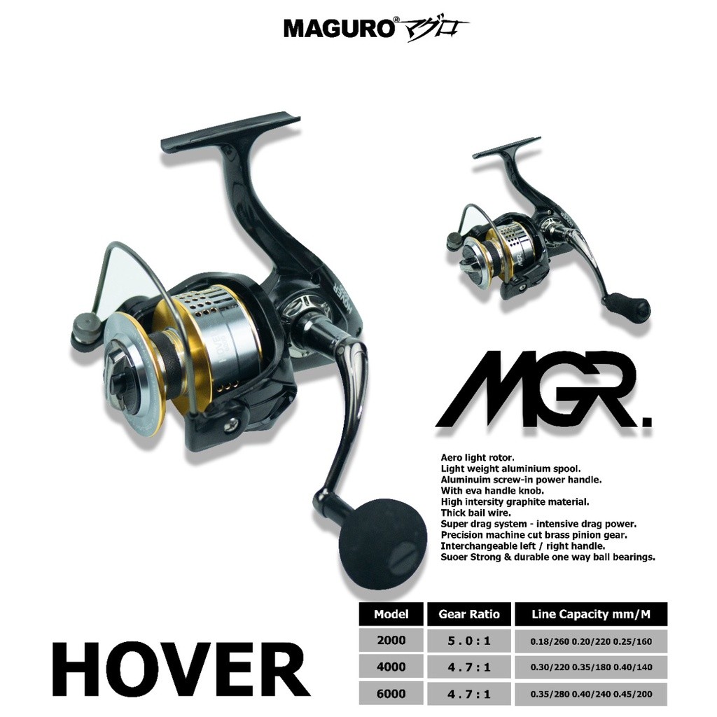 REEL MAGURO HOVER || REEL SPINNING HOVER MAGURO || REEL HOVER MAGURO SPINNING 2000 4000 6000