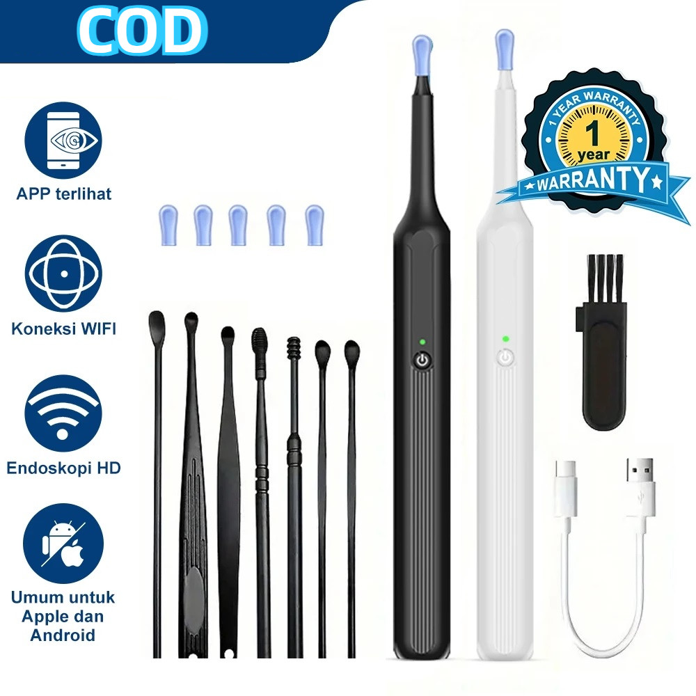 Korek Kuping Kamera LED Smart Pembersih Telinga Korek Kuping Kamera Led korek Kuping Bayi Alat Pembe