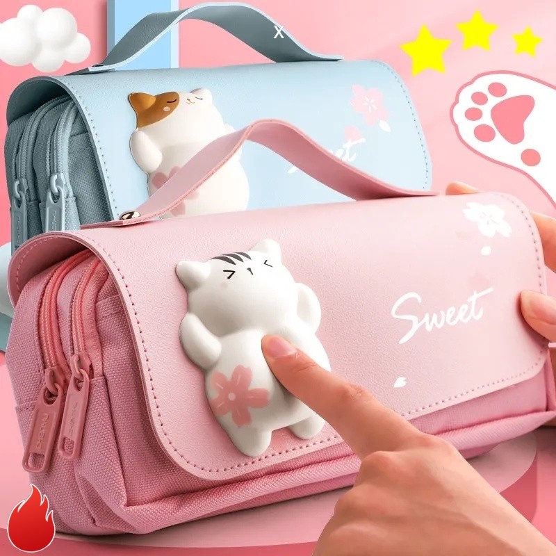 

【READY STOCK】 Kotak Pensil Dekompresi Perempuan Lucu Lembut Lucu Anak-Anak Siswa Sekolah Dasar Berkapasitas Besar Dengan Dekompresi Multi-Fungsi Gadis Super Imut Jantung Pasang Siswa Sekolah Menengah Pertama Jepang Kecil Segar Anak Laki-Laki Dan Peremp