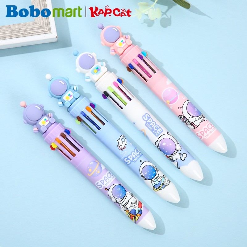 

BOBOMARTS 1 PCS PULPEN 10 WARNA WARNI LUCU CUTE GP-7006 PULPEN KARAKTER KARET MURAH PULPEN CETEK 10 WARNA