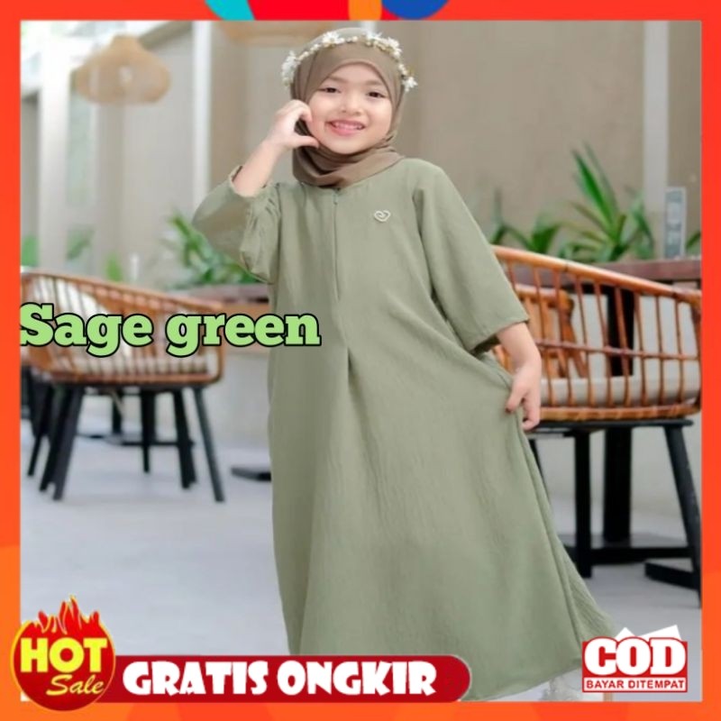 [PREMIUM ORIGINAL] gamis daster anak perempuan 3-10tahun cringkle daster anak perempuan polos hitam 