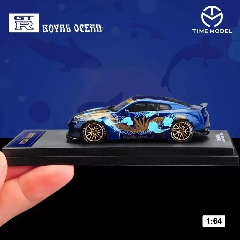 TIME MICRO 1:64 Car GT-R R35 ROYAL OCEAN Limited Edition Metal Diecast Alloy Car Model