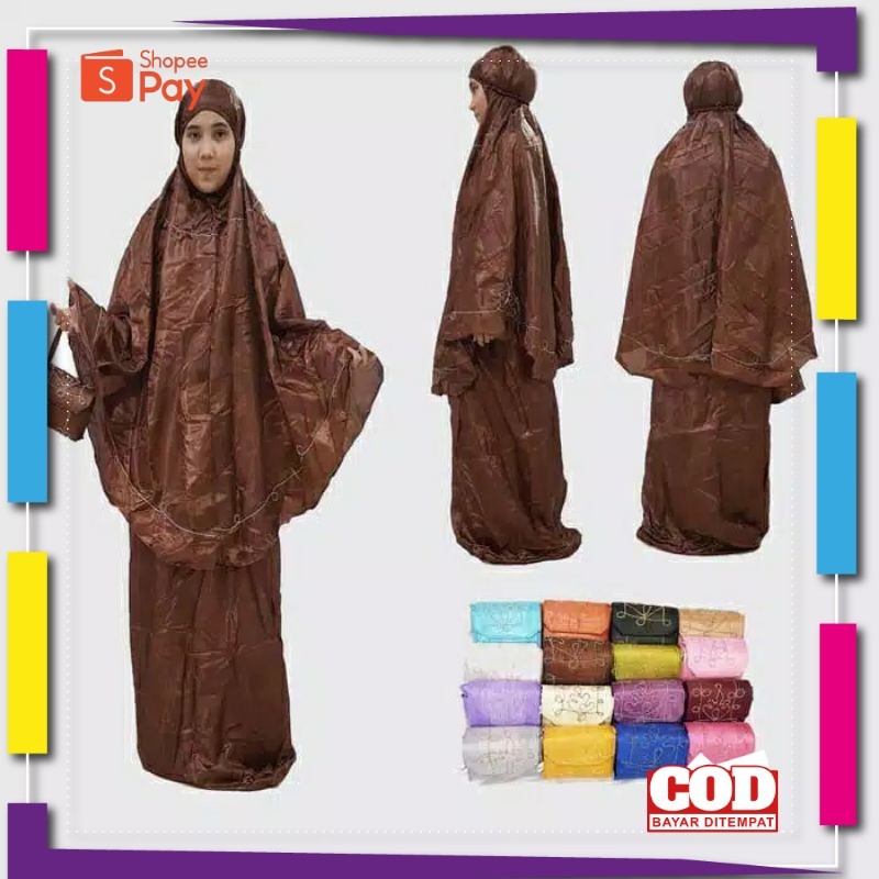 [PREMIUM ORIGINAL] Mukena / Mukenah / Rukuh Parasit Parasut Abutai Abutay Travelling