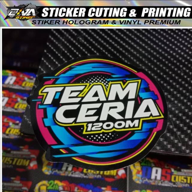 Printing ORAJET TEAM CERIA 1200M + LAMINASI GLOSSY TEBAL , sticker herex custom