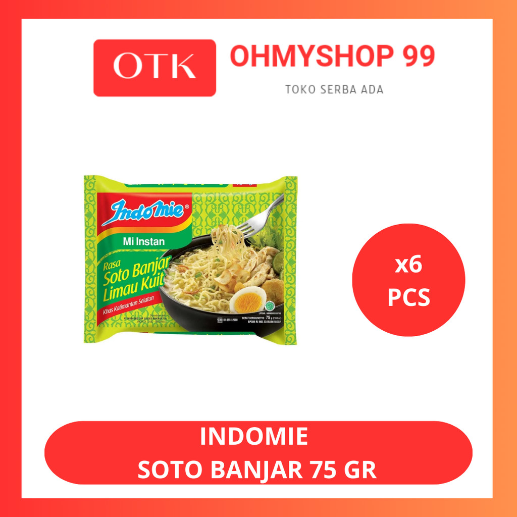 

Indomie Soto Banjar Limau Kuit 6x75gr
