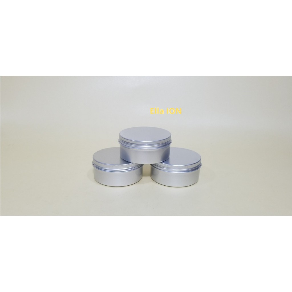 Pot Alumunium 150 Gr Tabung Silver / Pot Kaleng / Pot Alumunium / Pot Pomade / Pot Lulur Alumunium /