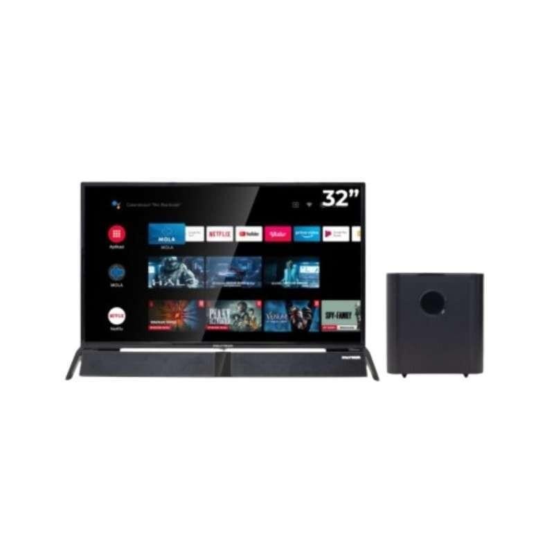 LED TV POLYTRON GOOGLE + SOUNDBAR PLD 32 BG 9058 FREE BRACKET