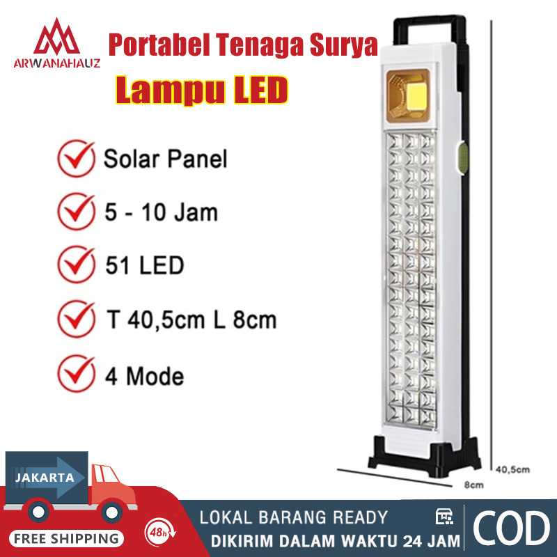 Lampu Emergency Darurat Solar Charging LED Hook Portable/Lampu Emergency LED SURYA Lampu Darurat