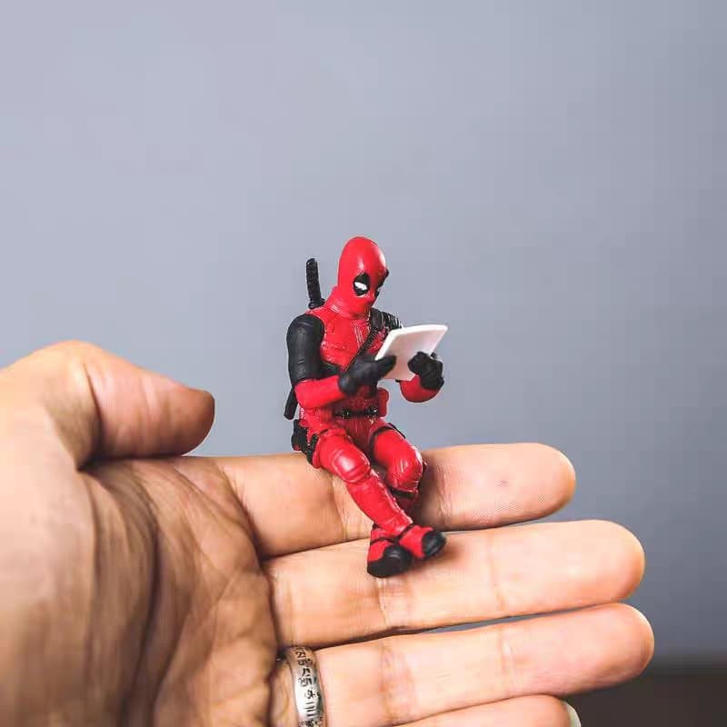 Patung Anime Action Figure Deadpool Mini Size Koleksi - Plastik Karet PVC - Mainan Anak - Mobil, Toy