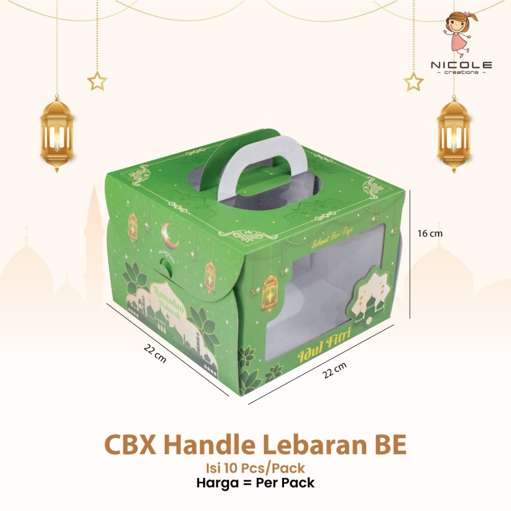 

Cake Box Handle Lebaran/Kotak Kue Handle/Box Handle Lebaran BE