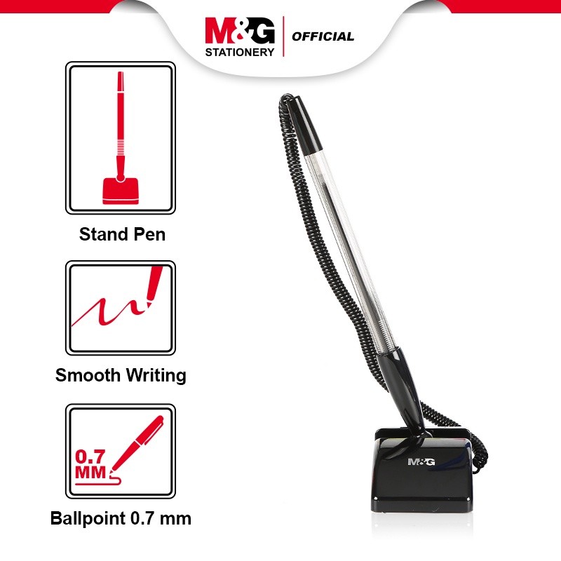 

M&G Desktop Ball Pen Blue and black 0.7mm1pc/OPP bag Pena MejaTinta Hitam dan Biru