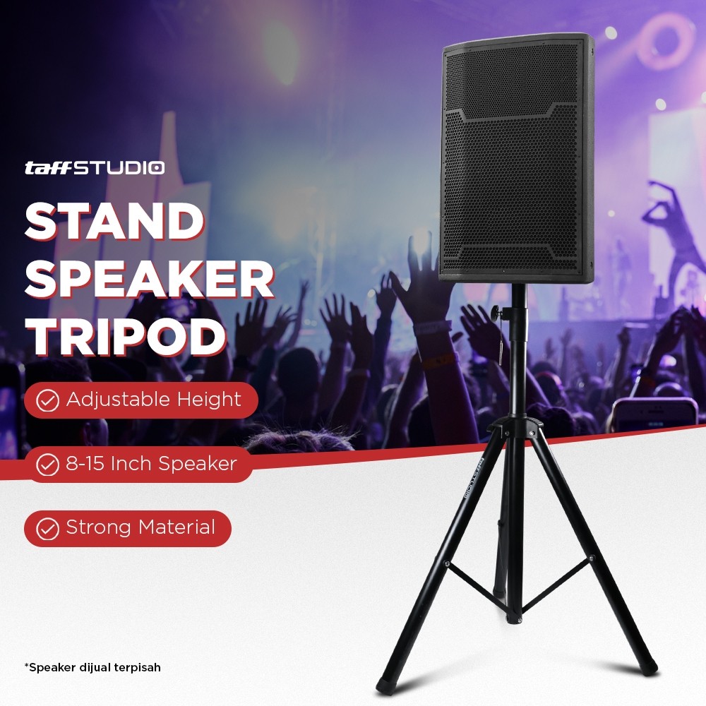 M01 Floor Tripod Stand Speaker Audio max 2m / 200 cm 8-15 Inch 1.8M SPS-502M Kokoh Besar karaoke BmB