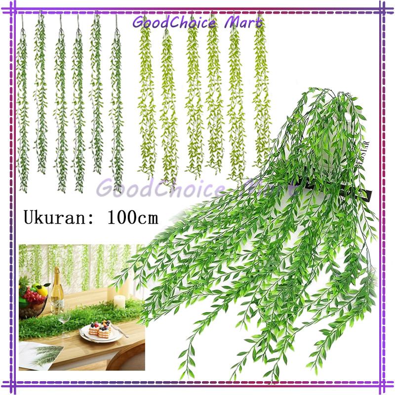 Leaf Bunga Plastik / Daun Artificial Tanaman Juntai