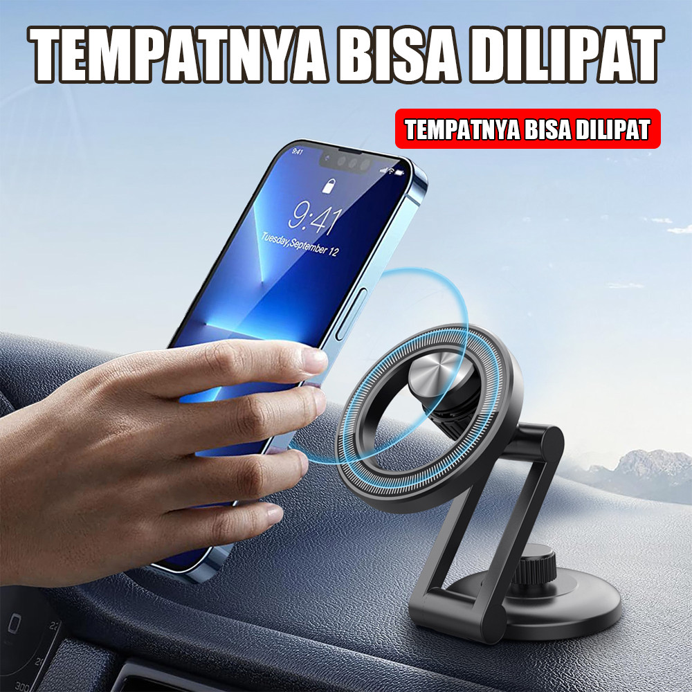 Dilipat Holder 360° Hp Dashboard Magnet Car Stand Hp Mobil Holder Phone