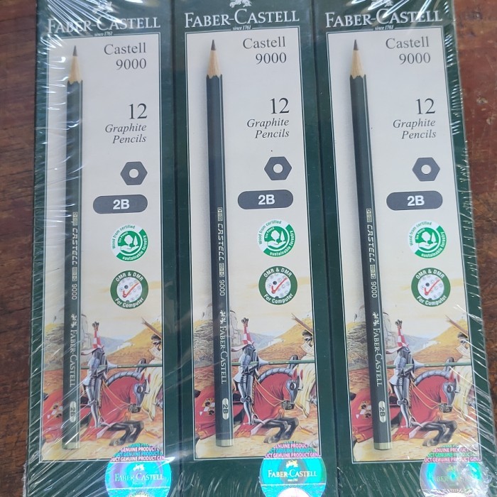 

TERBARU Pencil 2B FABER CASTELL 9000 Graphite pencils for computer Original