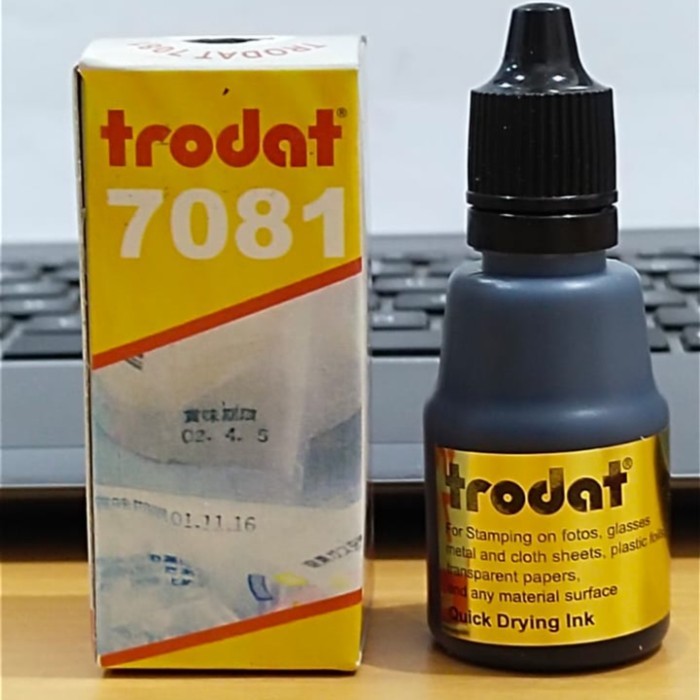 

TERBARU TINTA STEMPEL TRODAT PERMANENT INK STAMP 25ML 7081 - Hitam