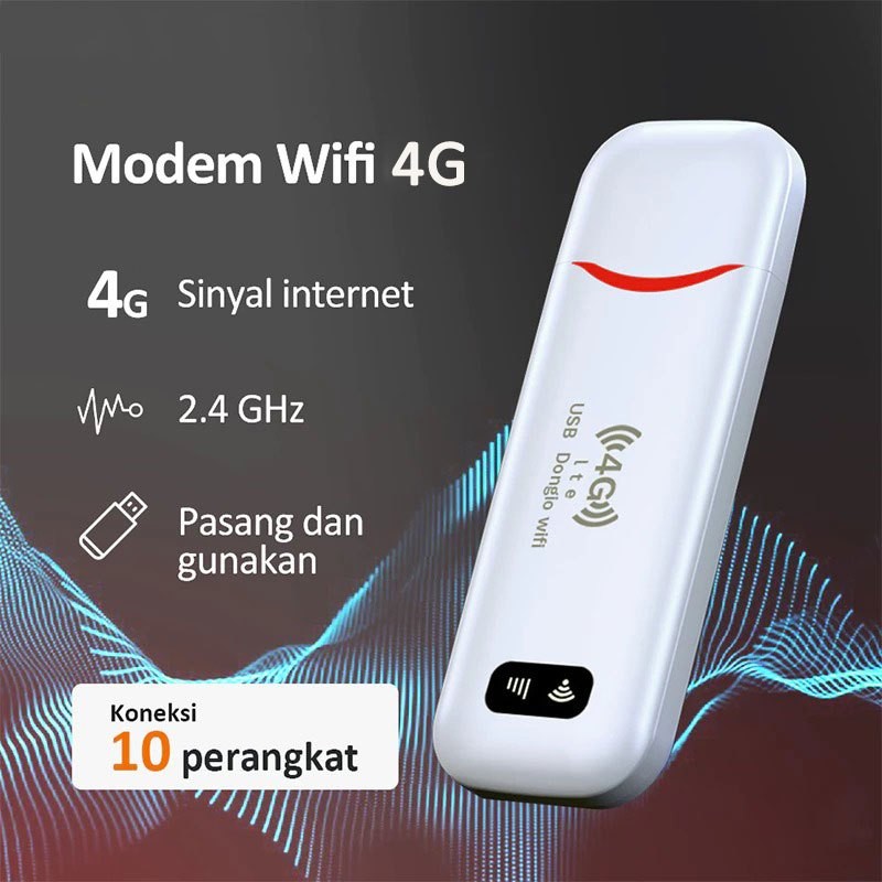 4G LTE WiFi Portable - Modem USB 150Mbps Dual Fungsi Router & Hotspot, Support Telkomsel/Indosat/Thr