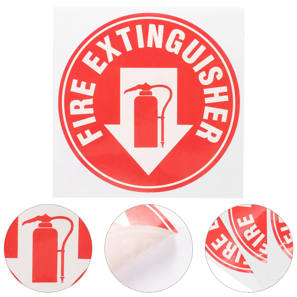 

3 Pcs Applique Fire Extinguisher Sticker Waterproof Stickers The Pet Adhesive Sign