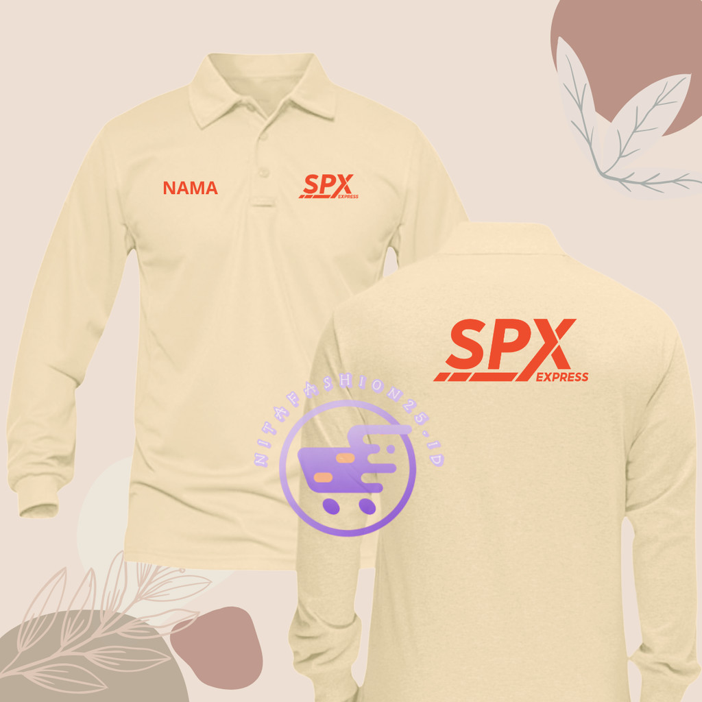 Baju Polo Unisex Lengan Panjang Pria dan Wanita Desain SPX EXPRESS Terbaru Polotshirt Seragam Kerja 