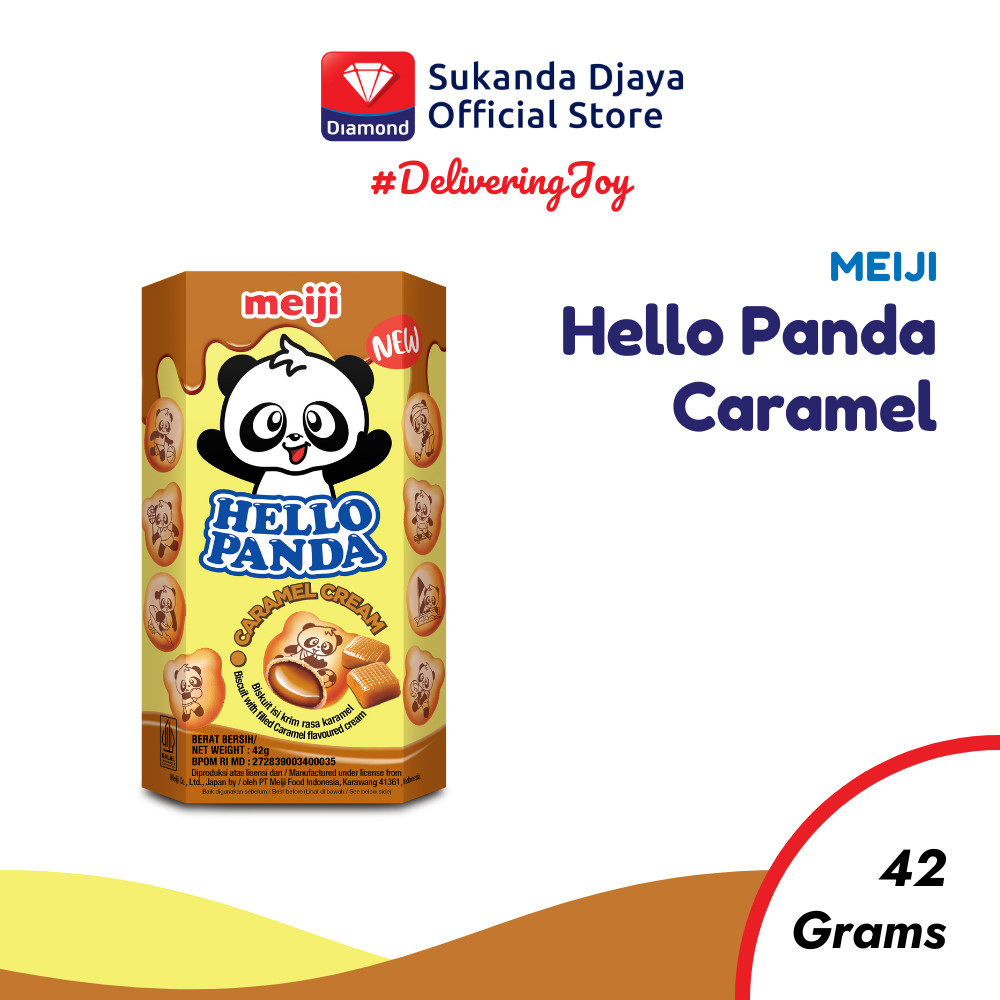 

Meiji Hello Panda Biskuit Caramel Snack 42 Gr