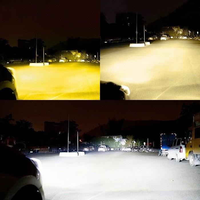 LED Luminos Mini Projector H4 Motor Dan Mobil Super Terang - 1SET 3 WARNA