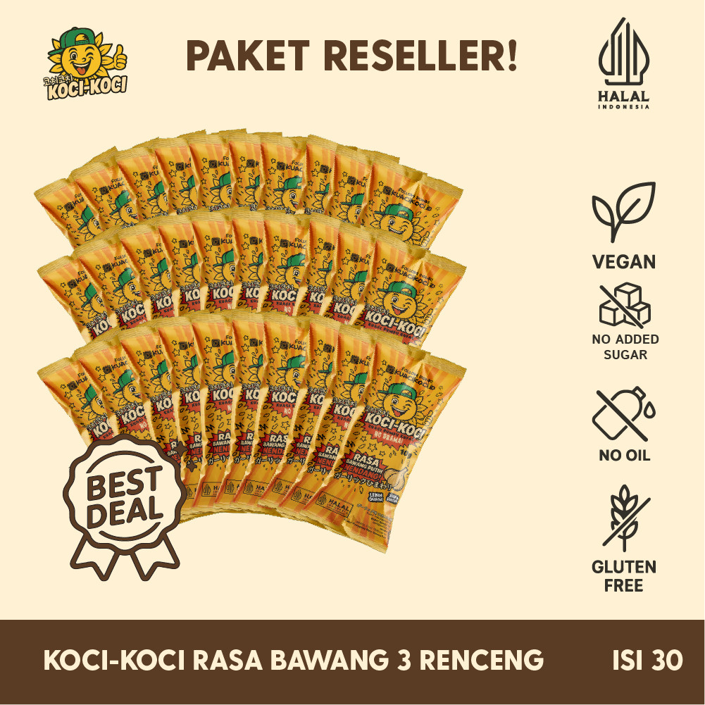 

Paket Reseller Koci-Koci Bawang 3 Renceng | Cemilan Kacang Kupas 10g | Vegan Sunflower Snack Sehat