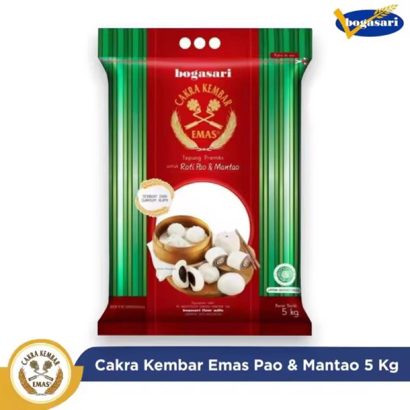 

Cakra Kembar Emas Tepung Premiks Pao dan Mantao 5kg