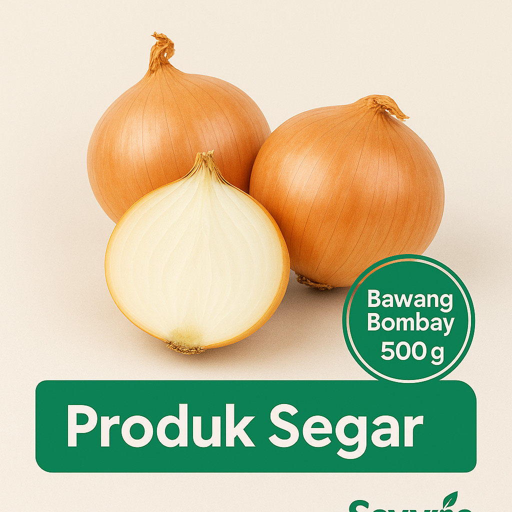 

Sayuria – Bawang Bombay Fresh Jumbo 500Gram | Untuk Masakan Asia & Western