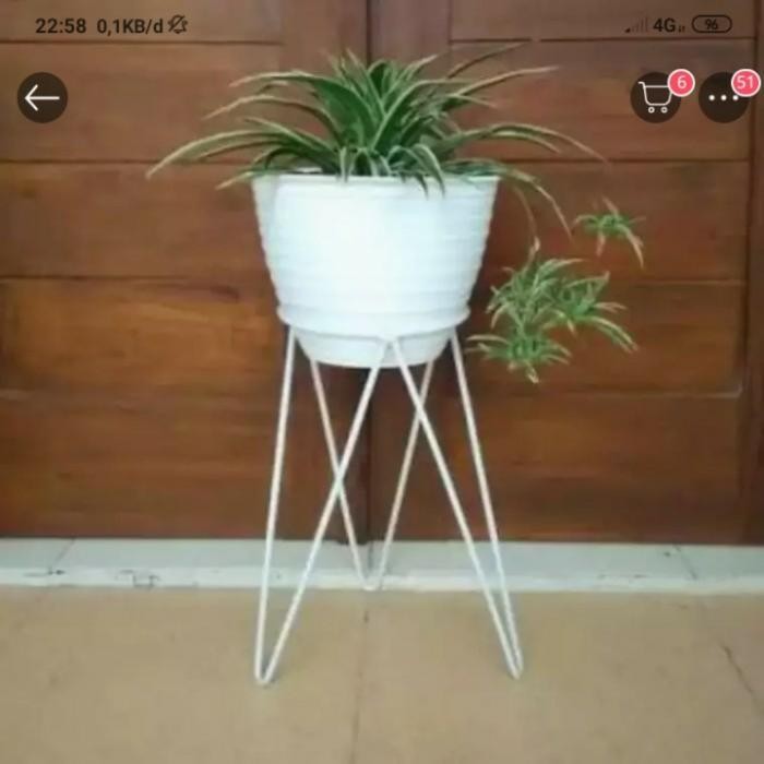 pot bunga besi, tempat pot