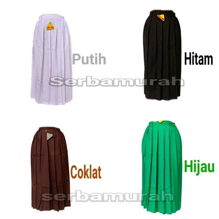 rok rempel panjang sekolah rok panjang sekolah jumbo - Hitam, M