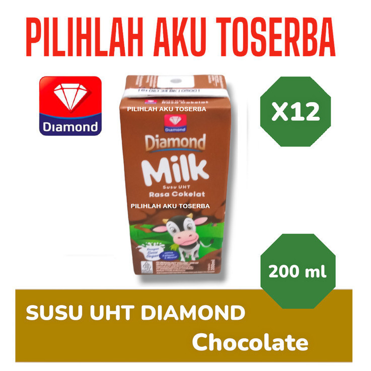 

Susu DIAMOND UHT Chocolate ukuran 200 ml - ( HARGA 12 pcs )