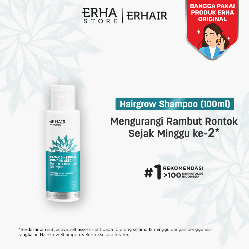 [TERBATAS] ERHAIR Hairgrow Shampoo with Panax Ginseng & Pumpkin Seed Extract 100ml - Sampo Rambut Ro