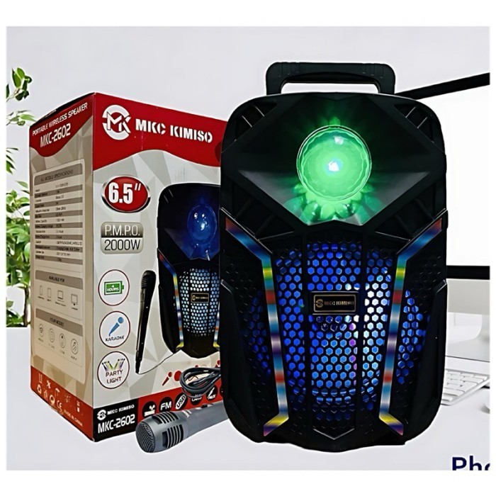 COD Speaker Bluetooth Kimiso Qs - 2602 Free Mic Speaker karaoke