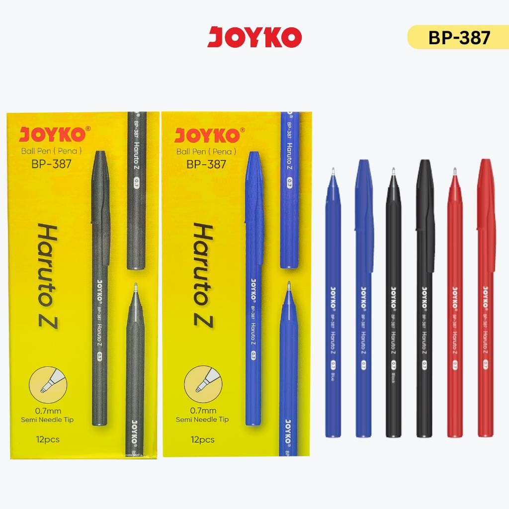 

JOYKO Ball Pen Pulpen 1 Pack BP-387 Haruto Z 0.7mm Isi 12 Pcs