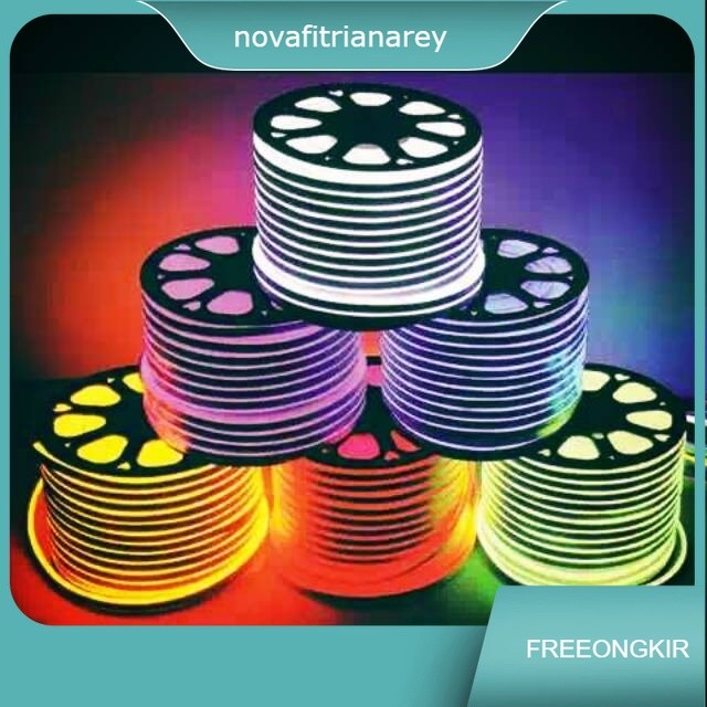 Lampu Neon Flex LED Selang Flexible sign strip fleksibel 10METER+SOKET