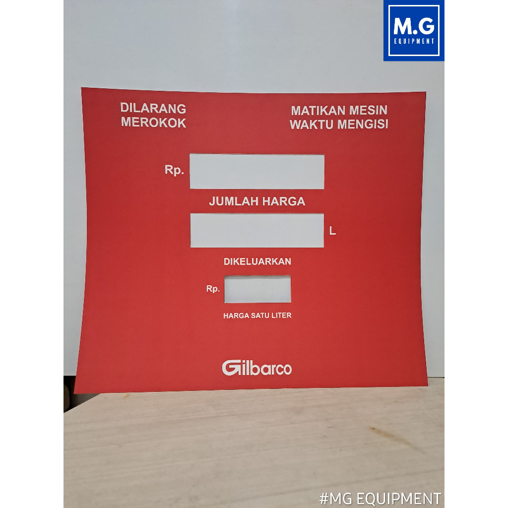 

Stiker Dispenser Gilbarco