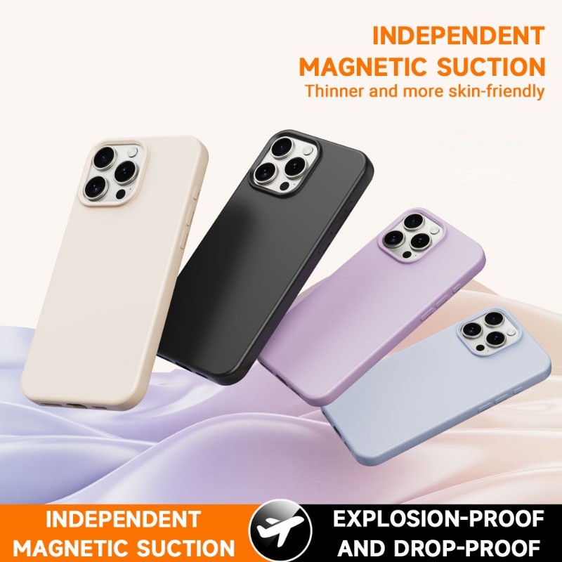 Liquid Silicone Magnetic Case For iPhone 15 11 13 Casing iPhone 11 13 16 15 12 14 Pro Max Casing Pel