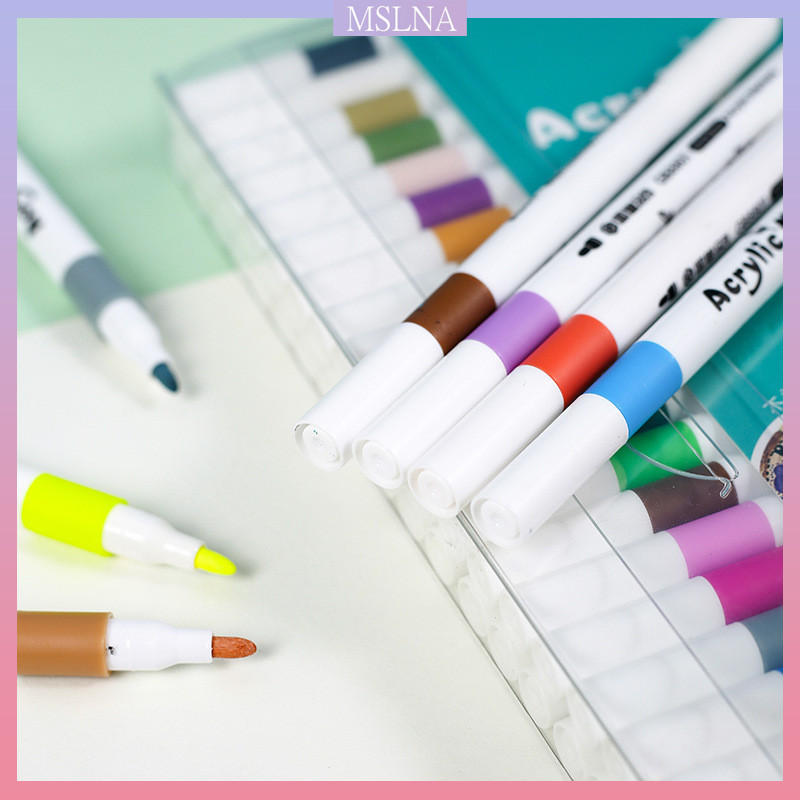 

Spidol akrilik khusus seni siswa spidol cat air keramik grafiti tahan air dan tidak pudar