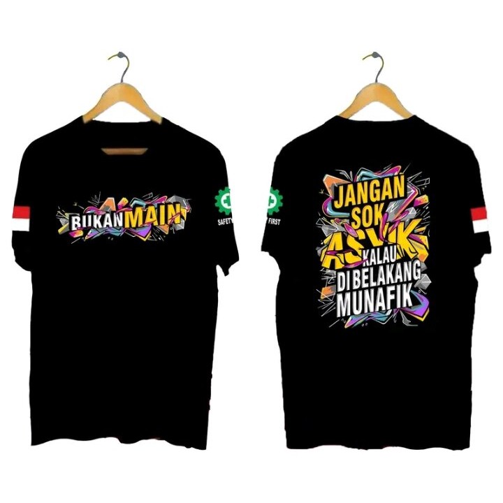 kaos kata kata bukan main t-shirt pria/wanita dewasa