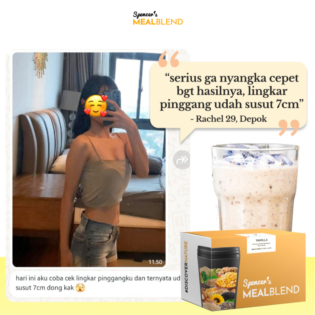 

Spencer's MealBlend - Makanan Pengganti Lezat Stevia Tanpa Gula Rendah Kalori