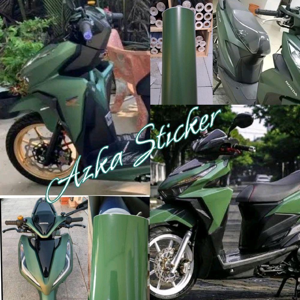 Stiker skotlet hijau army setiker sekotlet motor hijau army doff hijau army glossy