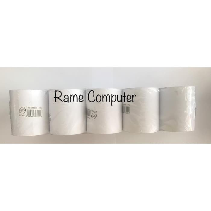 

Kertas Struk Kasir 75x65 mm HVS 1ply Global isi 10 ROLL