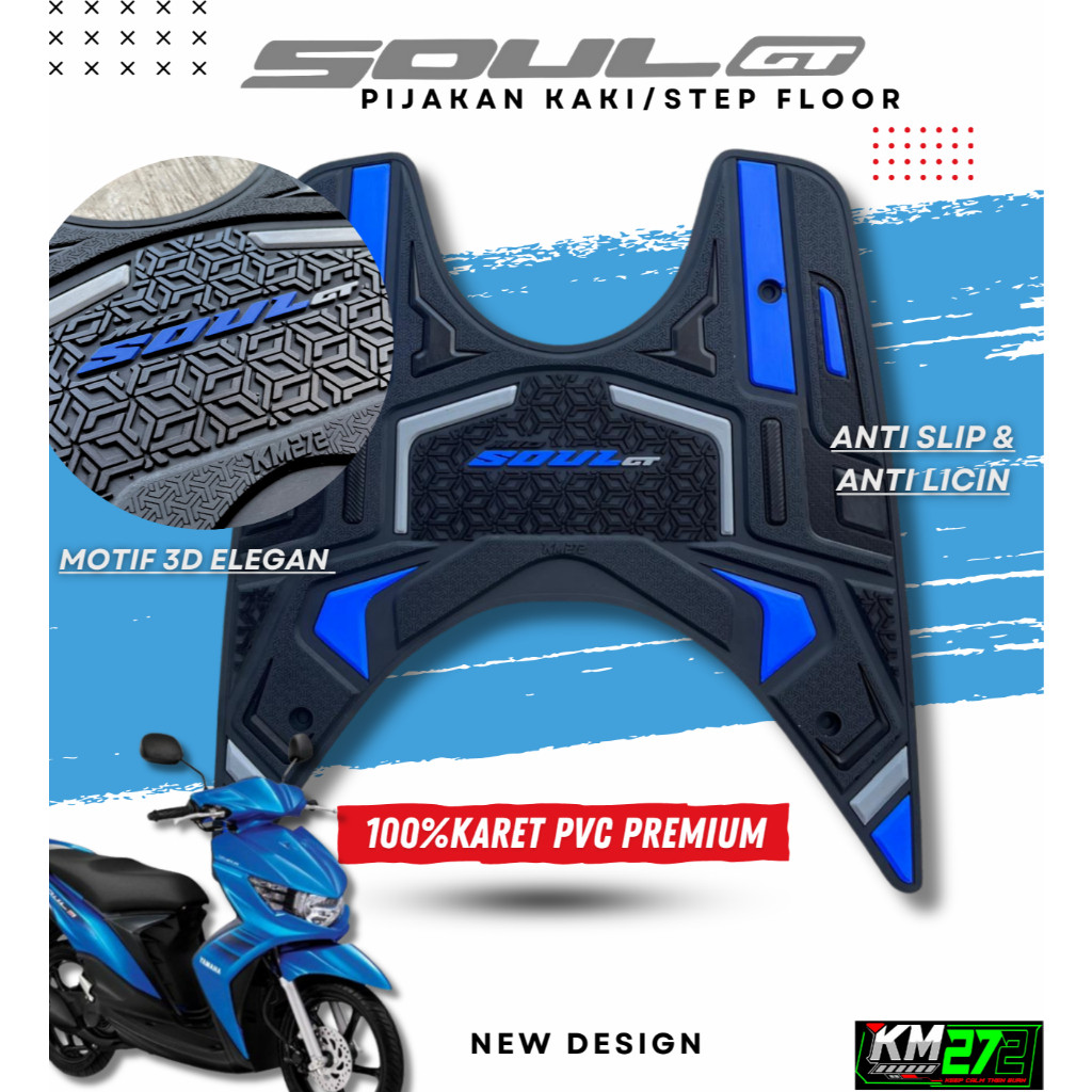 KM272 Karpet Motor Mio Soul GT 2012 - 2014 | Pijakan Kaki Mio Soul GT 115 | ANTI LICIN