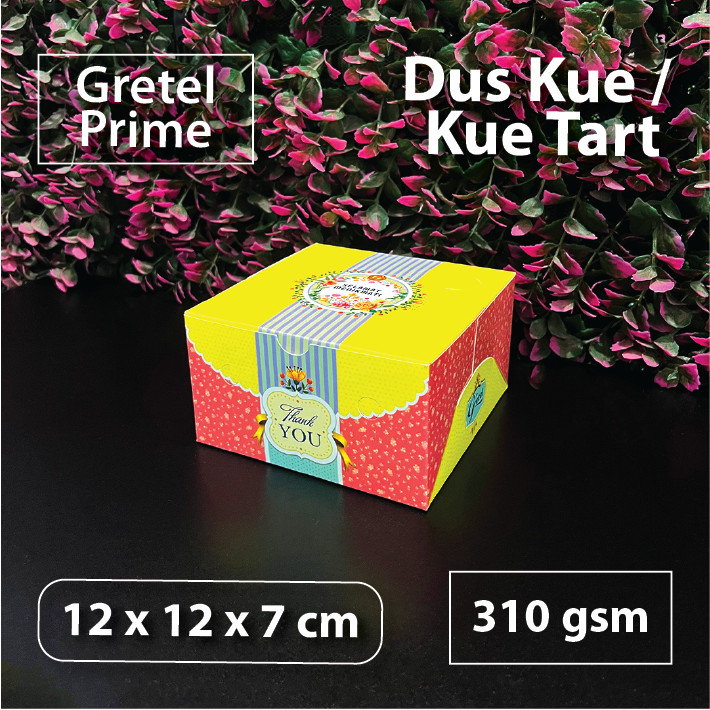 

Dus Motif 12 x 12 x 7 cm – Gretel Prime – Dus Kue Cake Box